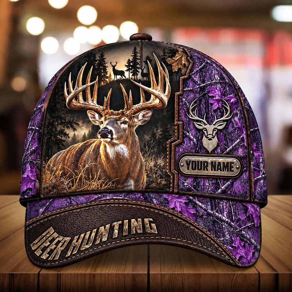 Personalized Deer Hunting Cap – Custom Gift for Hunters VTTHA00035