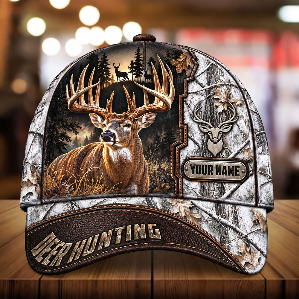 Personalized Deer Hunting Cap – Custom Gift for Hunters VTTHA00035