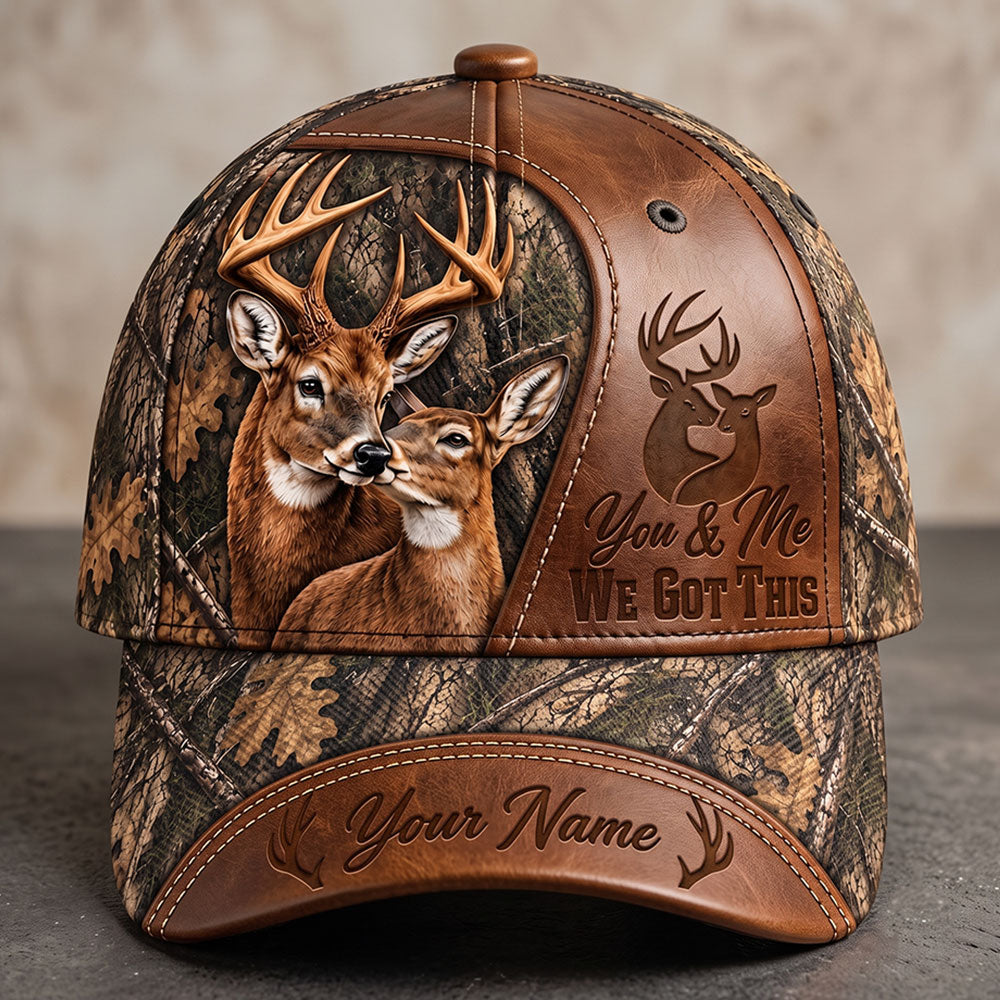 You & Me, We Got This – Personalized Buck & Doe Cap VTTHA00038