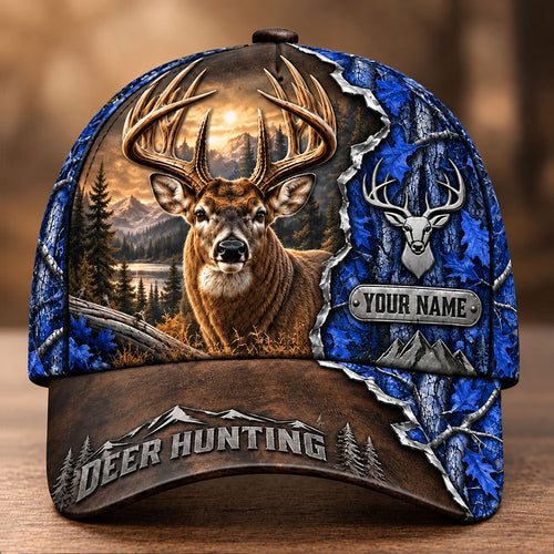 Custom Whitetail Hunter Cap – Personalized Deer Hunting Hat VTTHA00039