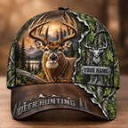 Custom Whitetail Hunter Cap – Personalized Deer Hunting Hat VTTHA00039