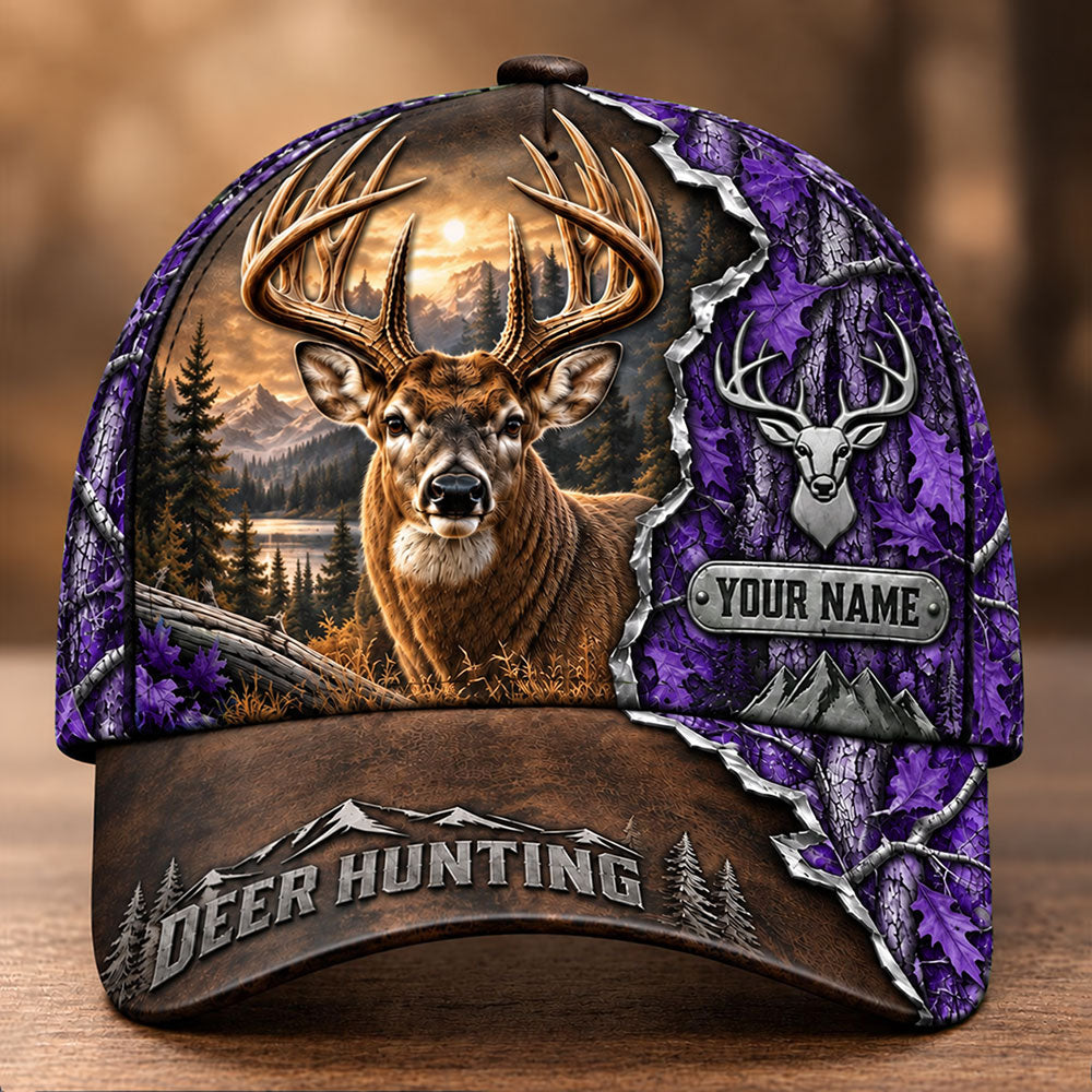Custom Whitetail Hunter Cap – Personalized Deer Hunting Hat VTTHA00039
