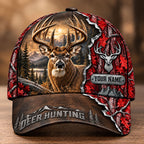 Custom Whitetail Hunter Cap – Personalized Deer Hunting Hat VTTHA00039