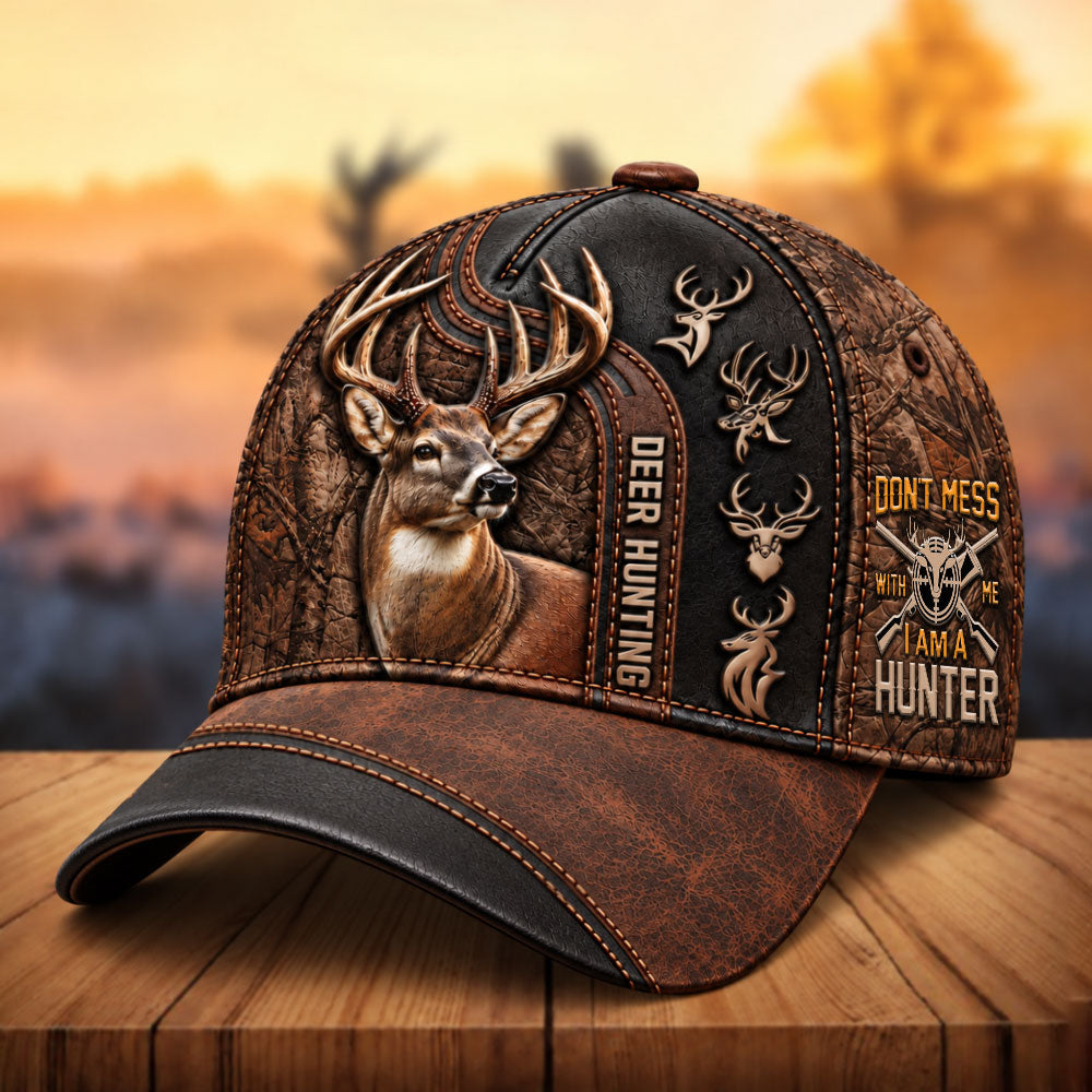 Don’t Mess With Me, I’m a Hunter – Personalized Deer Hunting Cap VTTHA00040