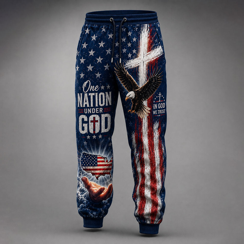 Personalized One Nation Under God  – Christian Patriotic Eagle VTTHB00001
