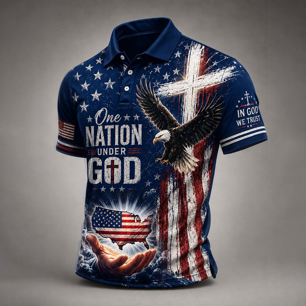 Personalized One Nation Under God  – Christian Patriotic Eagle VTTHB00001