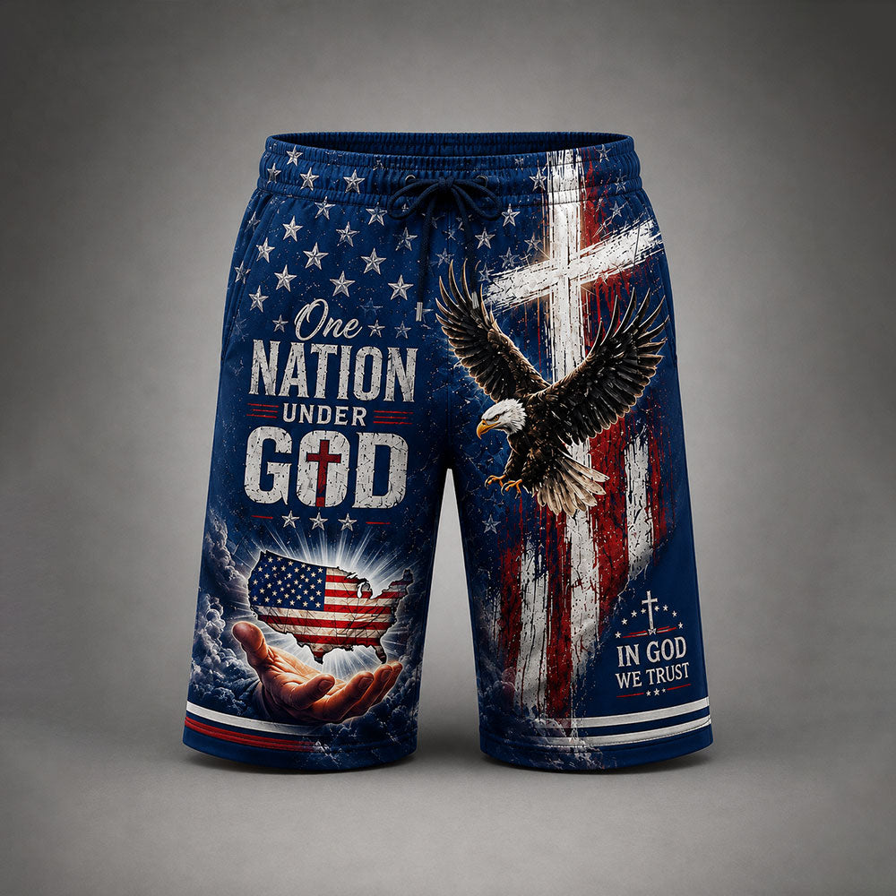 Personalized One Nation Under God  – Christian Patriotic Eagle VTTHB00001