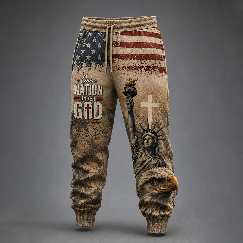 Personalized One Nation Under God – Patriotic Eagle & Liberty VTTHB00005
