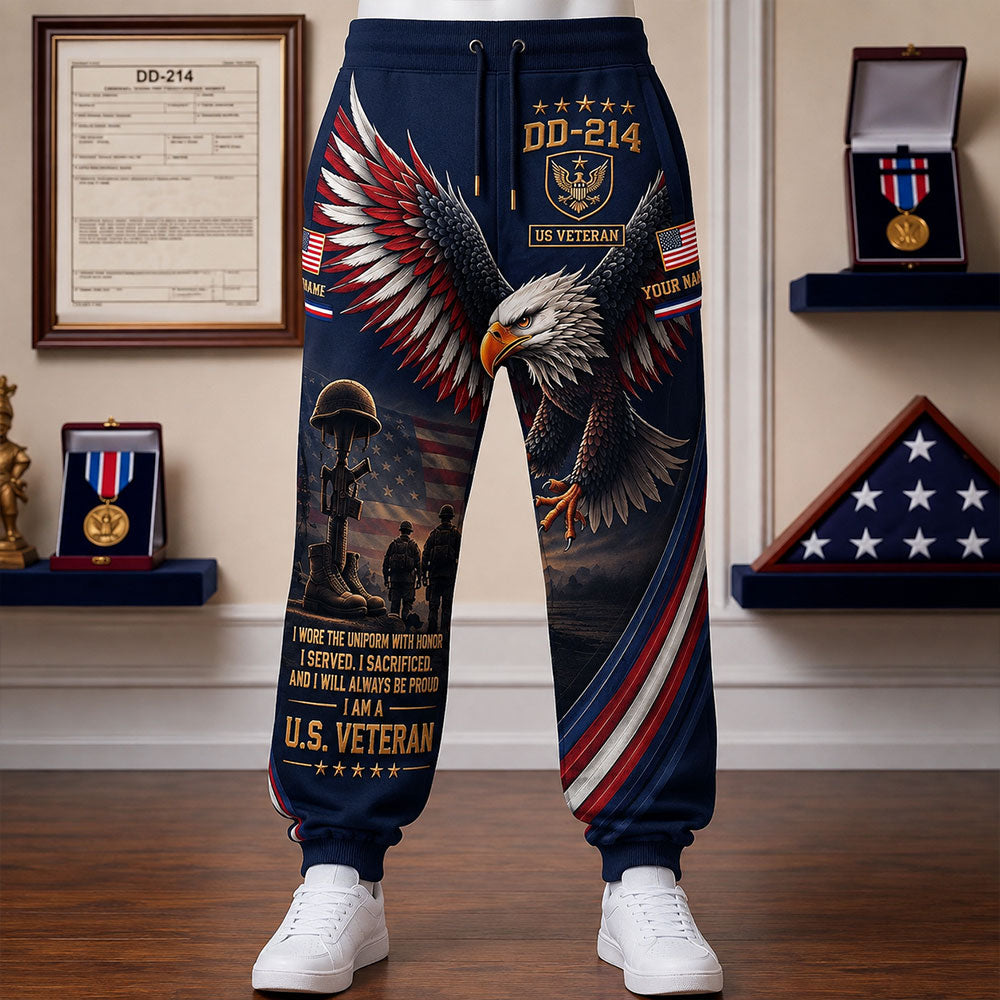 Personalized U.S. Veteran DD-214 – Bald Eagle Patriotic Military VTTHB00006