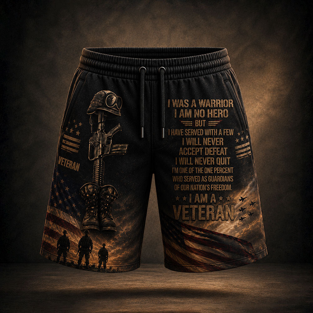 Personalized U.S. Veteran Warrior – I Will Never Quit Patriotic VTTHB00007