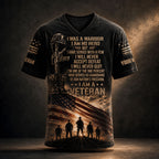 Personalized U.S. Veteran Warrior – I Will Never Quit Patriotic VTTHB00007