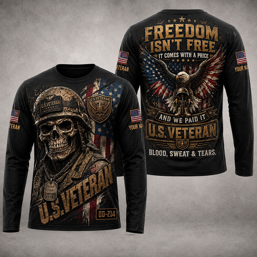 Personalized U.S. Veteran DD-214– Freedom Isn’t Free Patriotic VTTHB00008