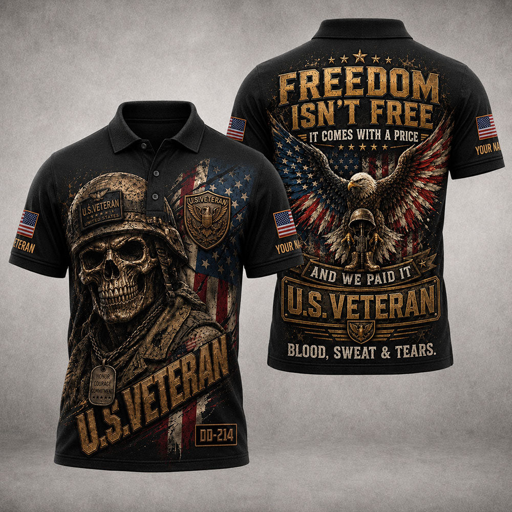 Personalized U.S. Veteran DD-214– Freedom Isn’t Free Patriotic VTTHB00008
