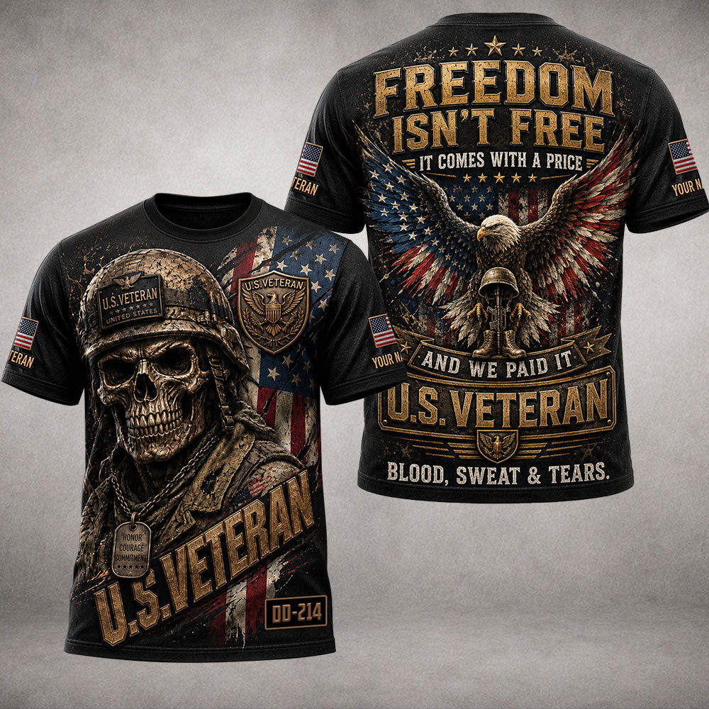Personalized U.S. Veteran DD-214– Freedom Isn’t Free Patriotic VTTHB00008