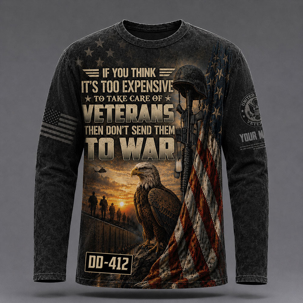 Personalized U.S. Veteran DD-214 T-Shirt – Take Care of Veterans VTTHB00010