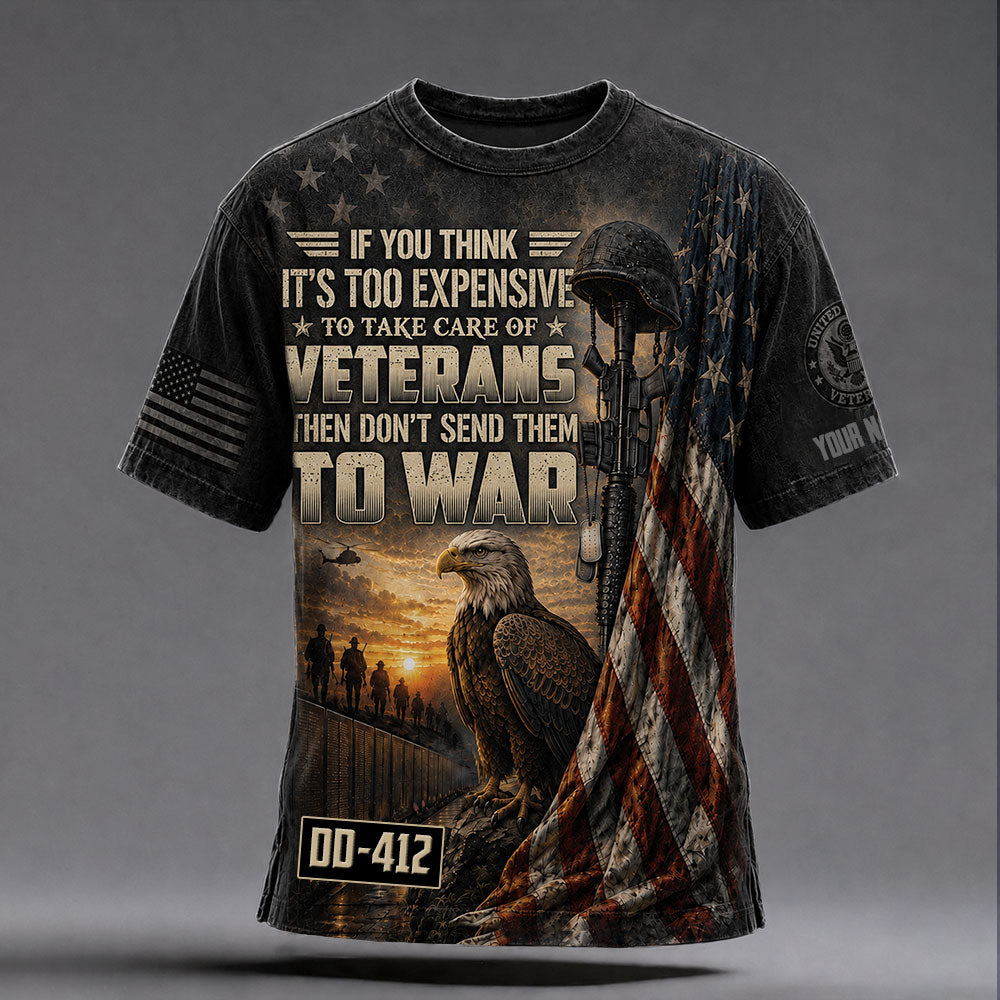 Personalized U.S. Veteran DD-214 T-Shirt – Take Care of Veterans VTTHB00010