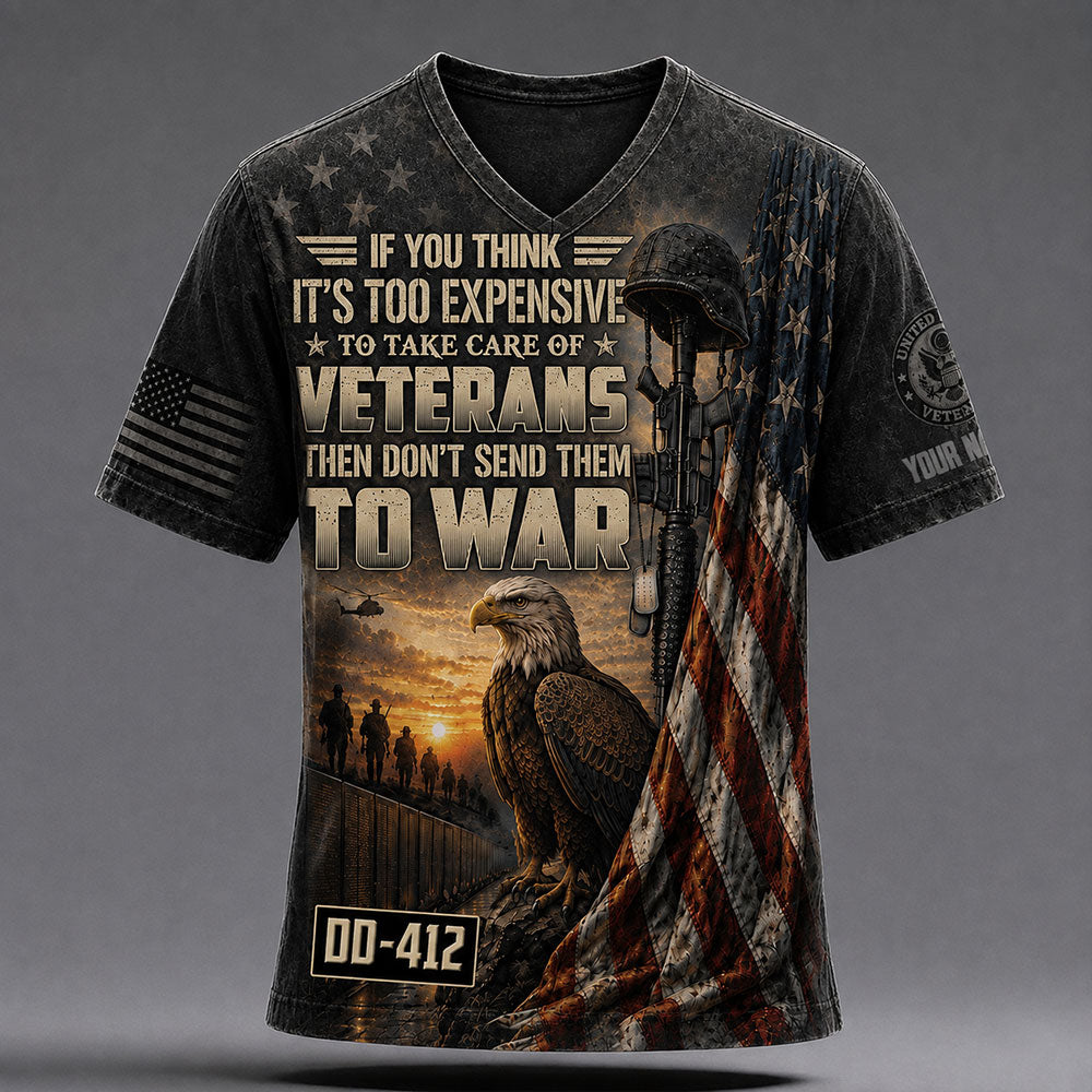 Personalized U.S. Veteran DD-214 T-Shirt – Take Care of Veterans VTTHB00010
