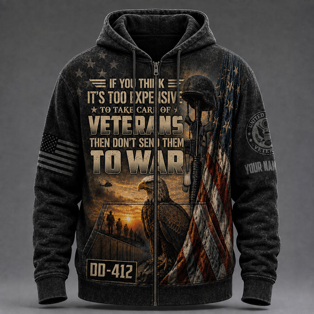 Personalized U.S. Veteran DD-214 T-Shirt – Take Care of Veterans VTTHB00010