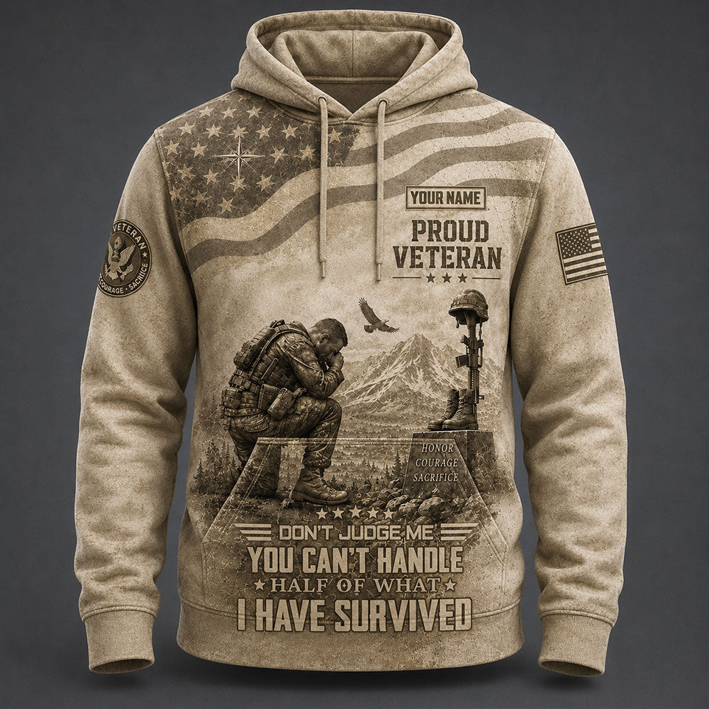 Personalized Proud U.S. Veteran – I Have Survived Patriotic Military VTTHB00011
