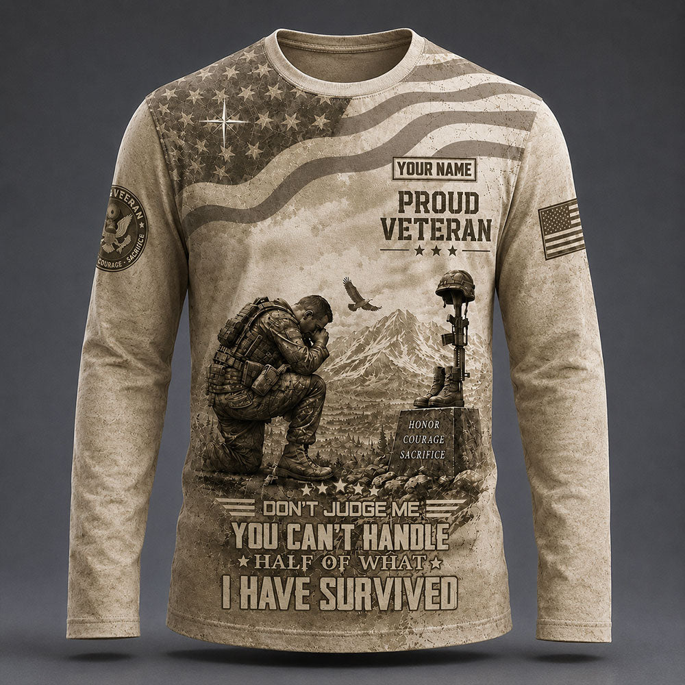 Personalized Proud U.S. Veteran – I Have Survived Patriotic Military VTTHB00011