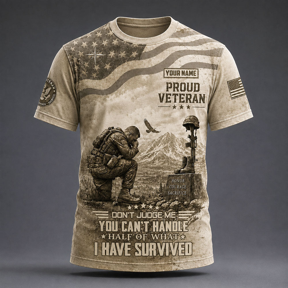Personalized Proud U.S. Veteran – I Have Survived Patriotic Military VTTHB00011