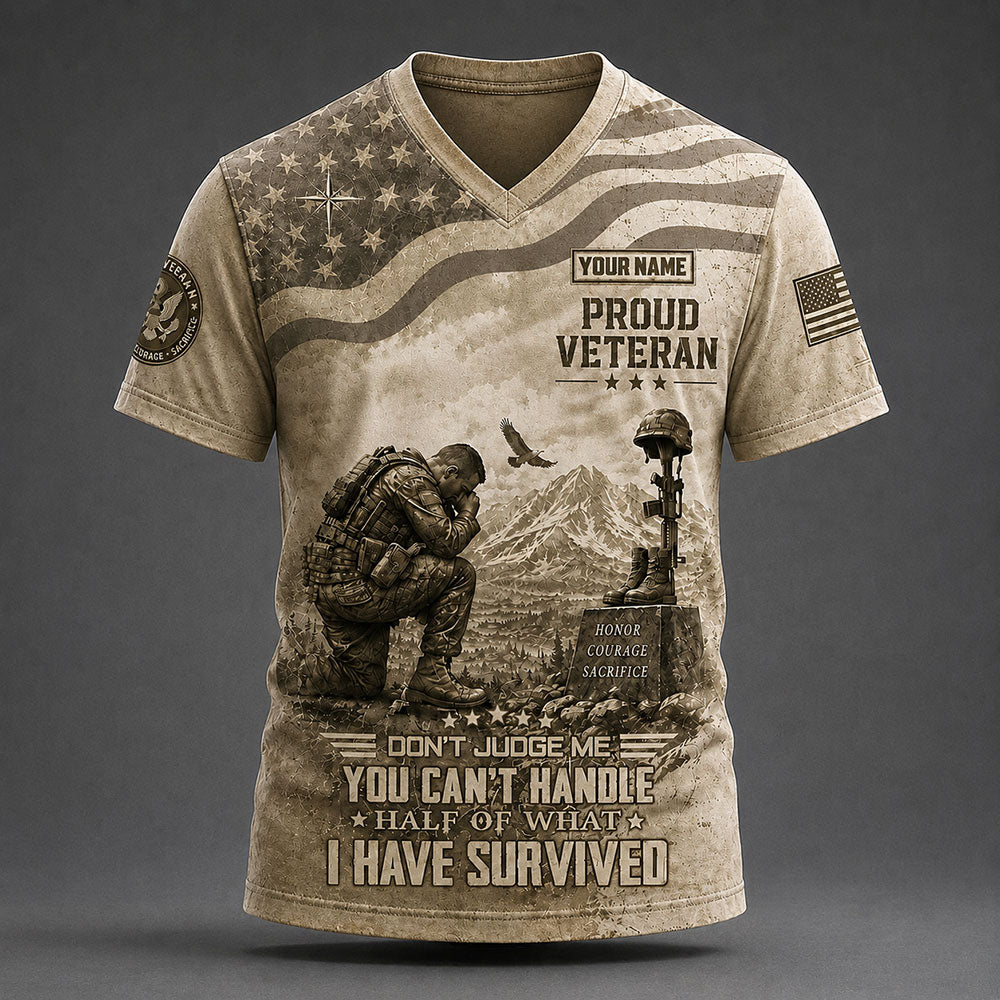 Personalized Proud U.S. Veteran – I Have Survived Patriotic Military VTTHB00011