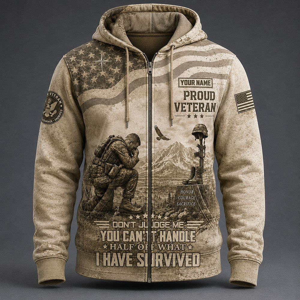 Personalized Proud U.S. Veteran – I Have Survived Patriotic Military VTTHB00011