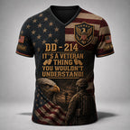 Personalized U.S. Veteran DD-214 T-Shirt – It’s a Veteran Thing VTTHB00012