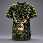Personalized Whitetail Deer Hunting T-Shirt – Multicolor Camo Hunter Shirt VTTHB00013
