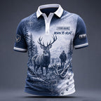 Personalized Deer Hunting Polo Shirt – Born to Hunt VTTHB00014