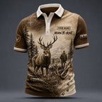 Personalized Deer Hunting Polo Shirt – Born to Hunt VTTHB00014