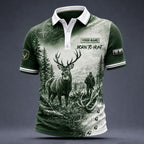 Personalized Deer Hunting Polo Shirt – Born to Hunt VTTHB00014