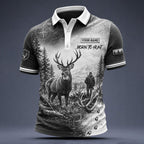 Personalized Deer Hunting Polo Shirt – Born to Hunt VTTHB00014