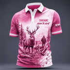 Personalized Deer Hunting Polo Shirt – Born to Hunt VTTHB00014