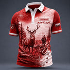 Personalized Deer Hunting Polo Shirt – Born to Hunt VTTHB00014