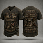 Veteran Grandpa Protector T-Shirt – Proud to Protect My Grandkids VTTHB00015