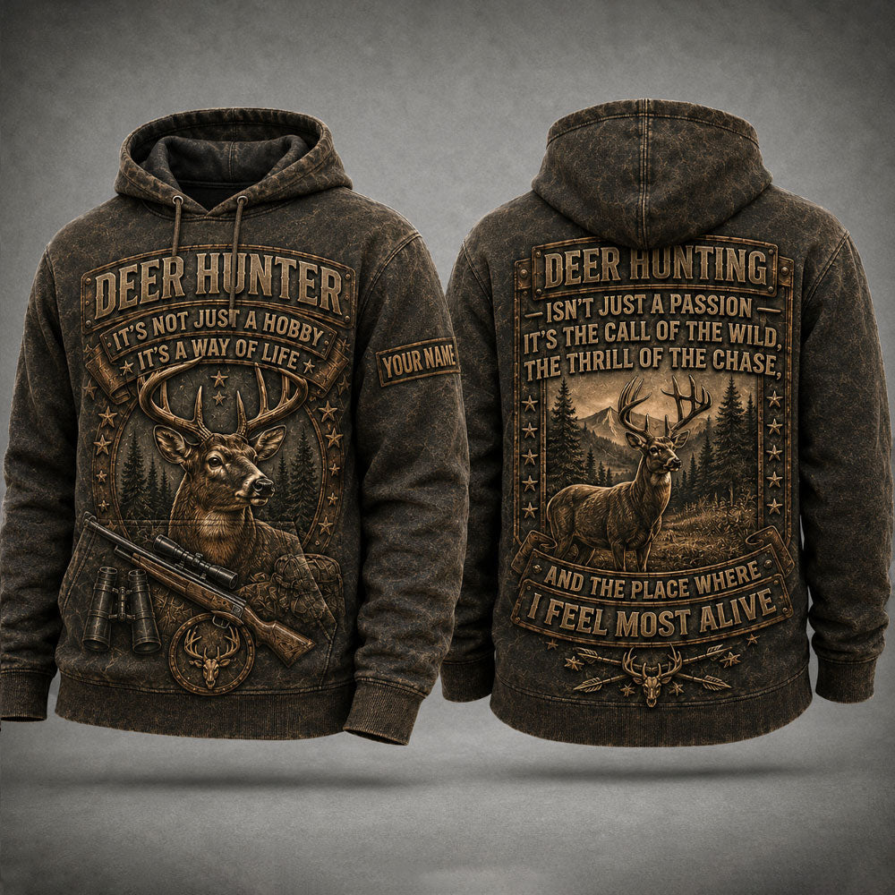 Deer Hunter T-Shirt – Whitetail Hunting Gift for Men VTTHB00016