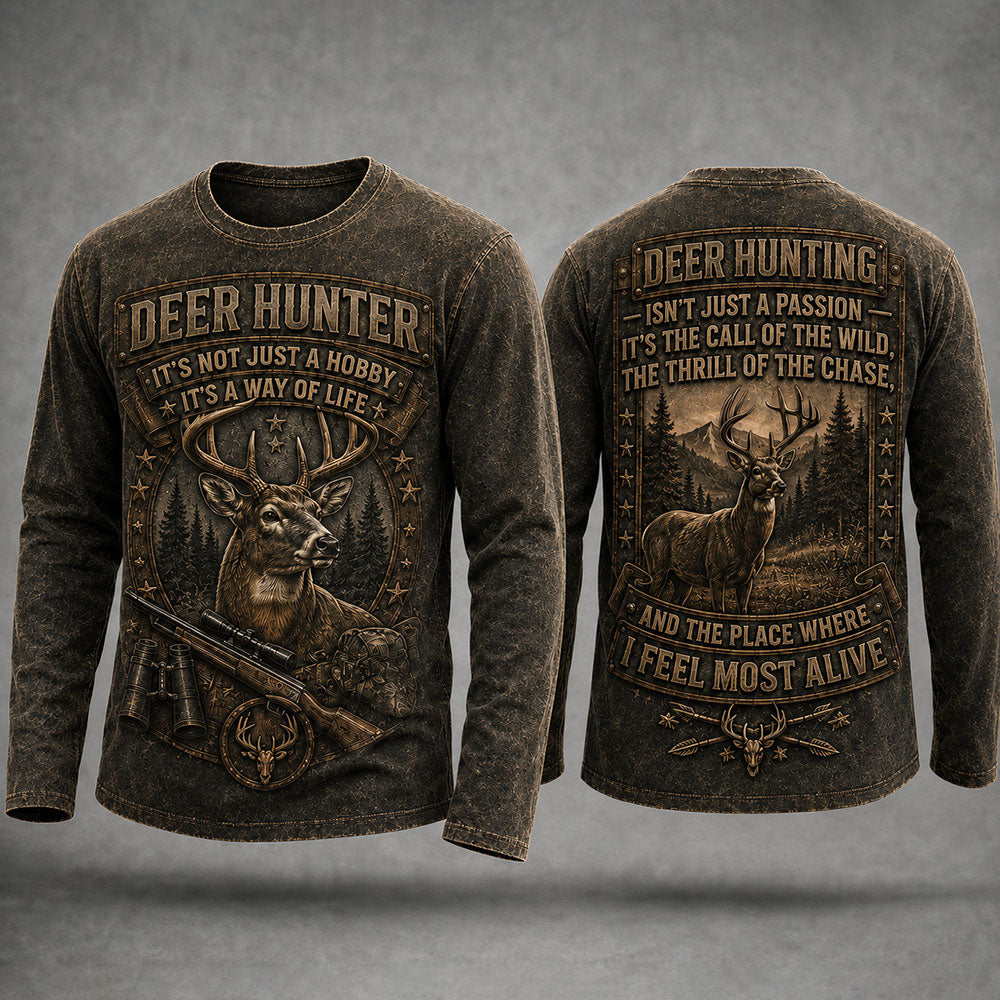 Deer Hunter T-Shirt – Whitetail Hunting Gift for Men VTTHB00016
