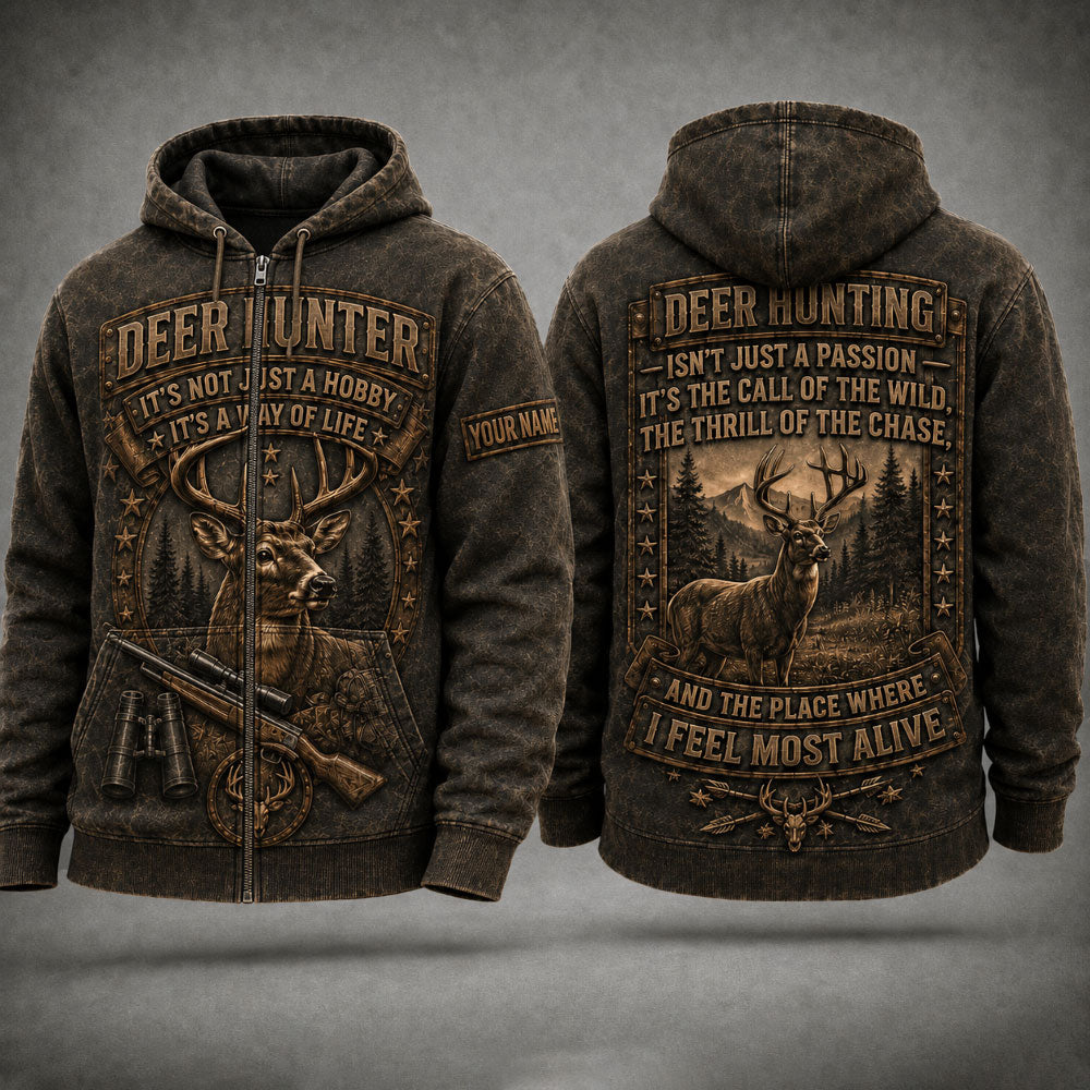 Deer Hunter T-Shirt – Whitetail Hunting Gift for Men VTTHB00016