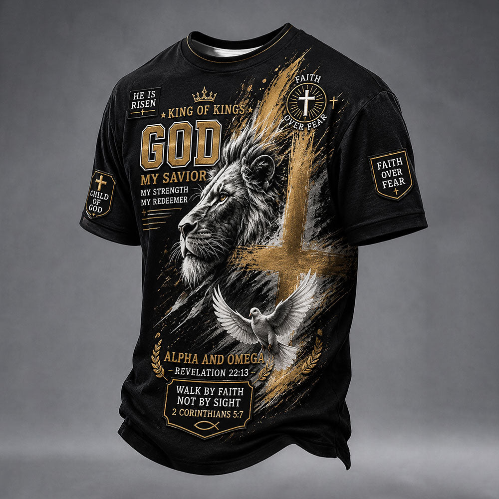 God King of Kings Christian T-Shirt – Faith Gift for Christians VTTHB00018