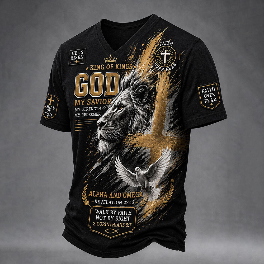 God King of Kings Christian T-Shirt – Faith Gift for Christians VTTHB00018