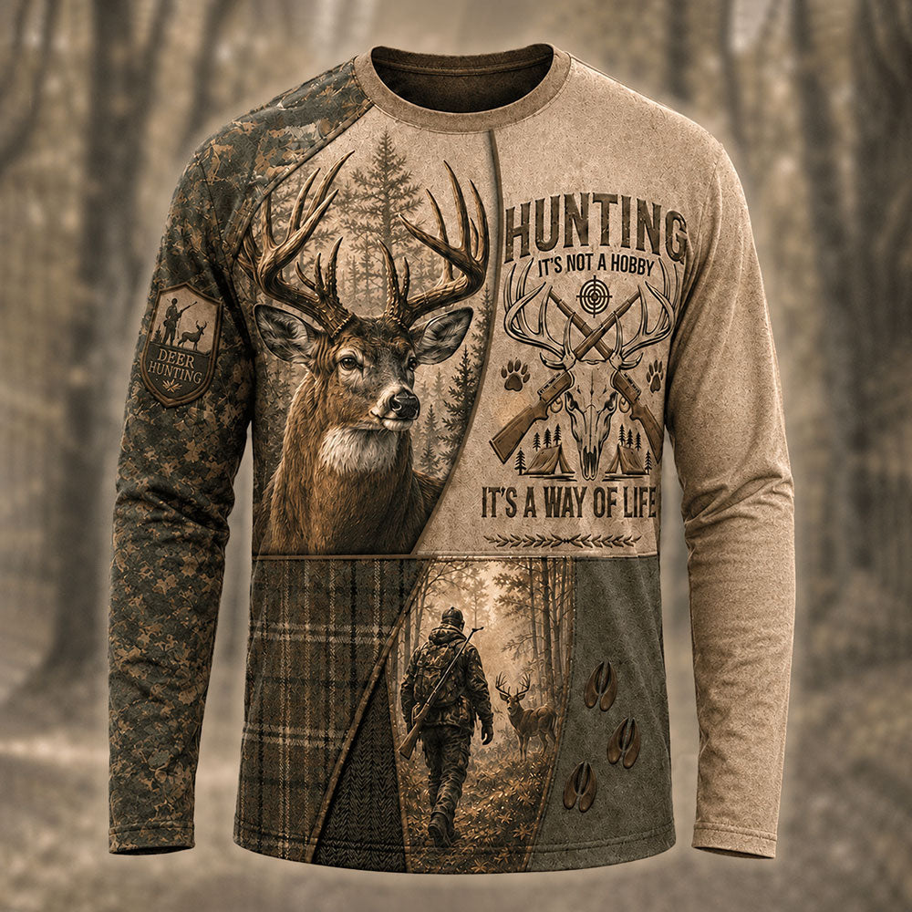 Hunting Isn’t a Hobby, It’s a Way of Life – Deer Hunter T-Shirt VTTHB00020