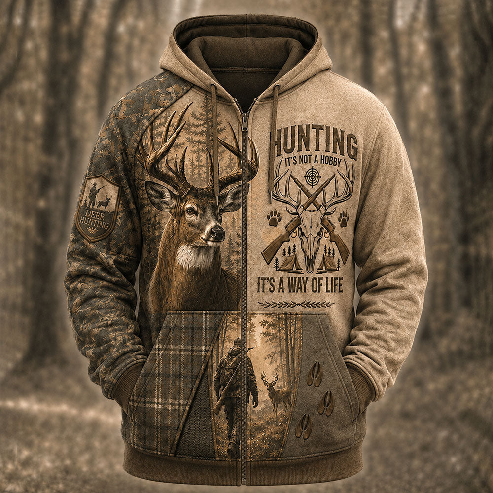 Hunting Isn’t a Hobby, It’s a Way of Life – Deer Hunter T-Shirt VTTHB00020