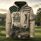 Golf & Beer Is Life With No Fear – Personalized Golfer T-Shirt VTTHB00021