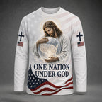 One Nation Under God Christian T-Shirt – Jesus Patriotic American Shirt VTTHB00023
