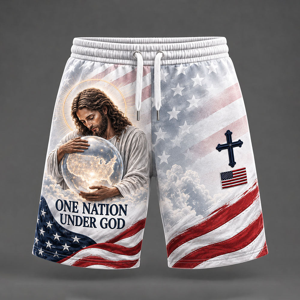 One Nation Under God Christian T-Shirt – Jesus Patriotic American Shirt VTTHB00023