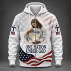 One Nation Under God Christian T-Shirt – Jesus Patriotic American Shirt VTTHB00023