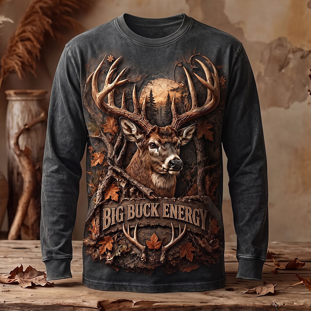 Big Buck Energy Tshirt – Personalized Whitetail Hunter Shirt VTTHB00028