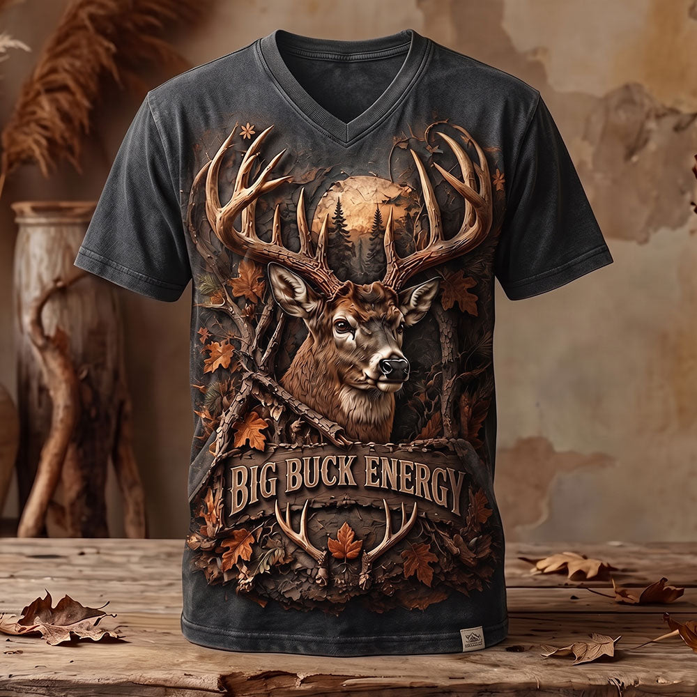 Big Buck Energy Tshirt – Personalized Whitetail Hunter Shirt VTTHB00028