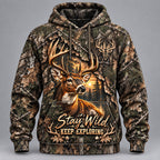 Stay Wild, Keep Exploring – Whitetail Deer Camo T-Shirt VTTHB00032